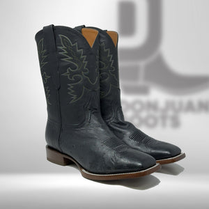 Dj3029 | Don Juan Boots Men's Ostrich Belly Black Hp