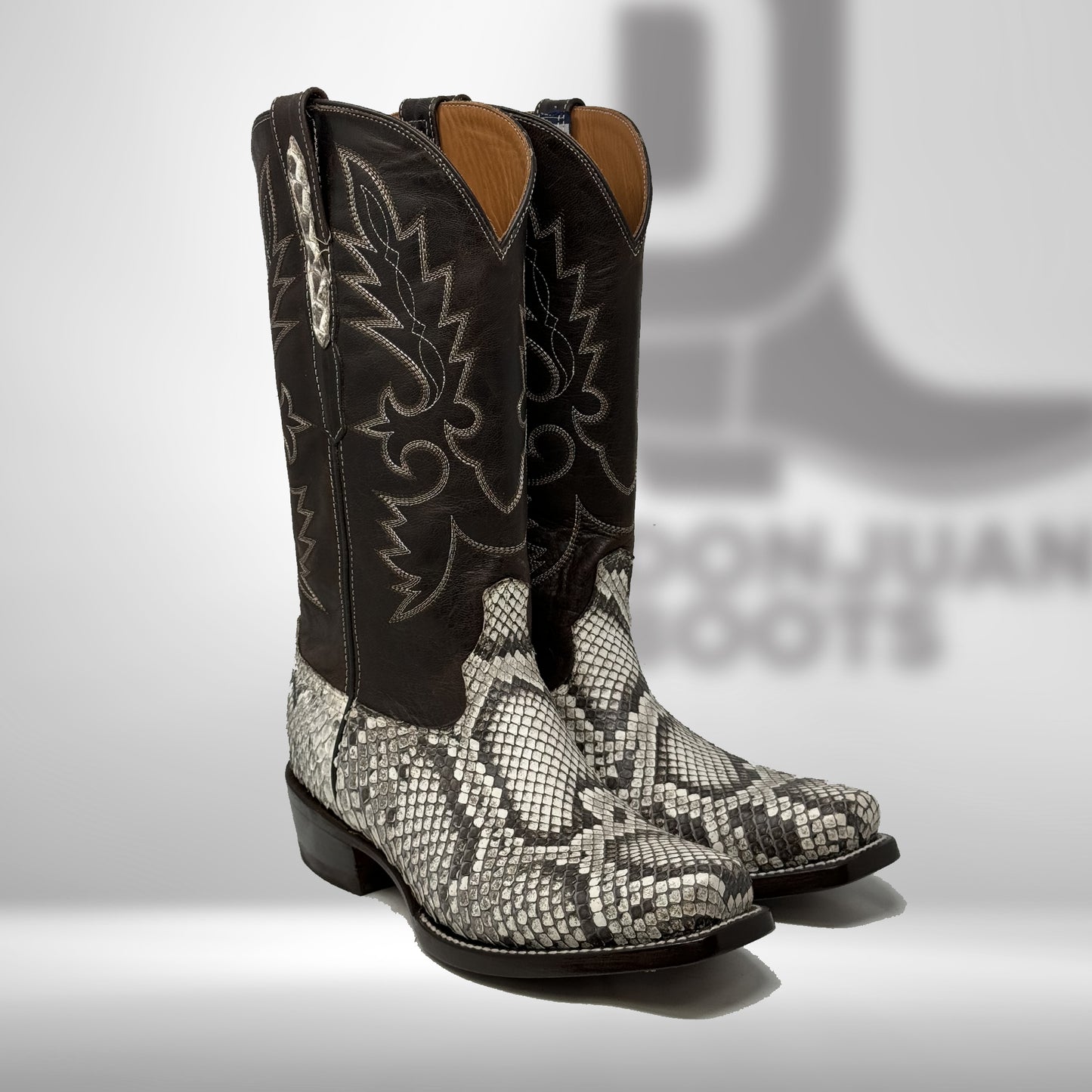 Dj8002 | Don Juan Boots Men's Rock Python Natural Diamond Toe
