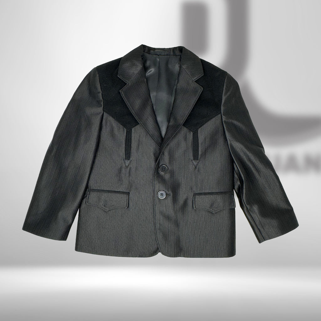 Csk2991 | Children Kids Western Suit Black Boise