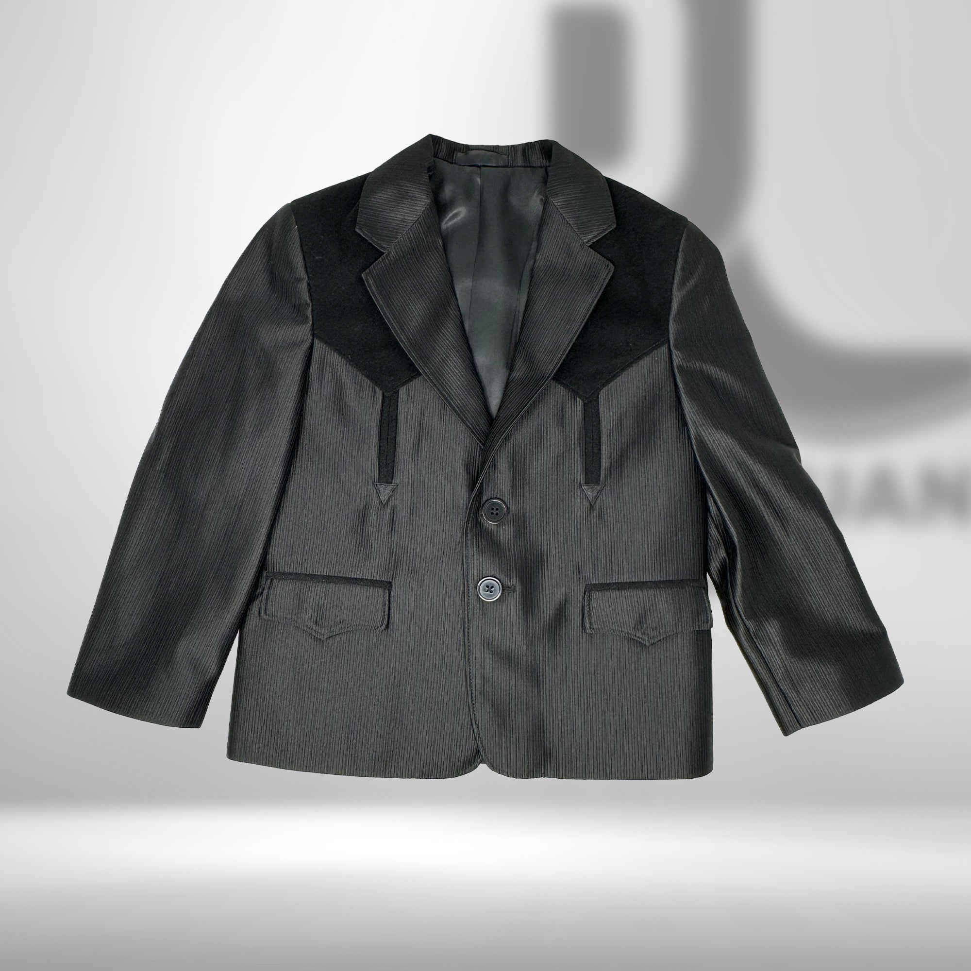 Csk2991 | Children Kids Western Suit Black Boise